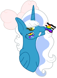 Size: 662x910 | Tagged: safe, artist:sina142, imported from derpibooru, oc, oc only, oc:fleurbelle, alicorn, alicorn oc, bow, female, hair bow, horn, mare, simple background, solo, straight ally, straight ally flag, transparent background, wings, yellow eyes