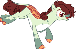 Size: 2686x1753 | Tagged: safe, artist:kurosawakuro, imported from derpibooru, oc, hybrid, magical threesome spawn, male, offspring, parent:autumn blaze, parent:marble pie, parent:trouble shoes, simple background, solo, transparent background