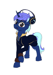 Size: 935x1323 | Tagged: safe, artist:calena, derpibooru exclusive, imported from derpibooru, oc, oc only, oc:duskwill, pony, unicorn, derpibooru community collaboration, 2022 community collab, clothes, cute, glasses, headphones, looking at you, simple background, solo, transparent background