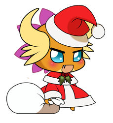 Size: 1000x1090 | Tagged: safe, artist:boastudio, imported from derpibooru, smolder, dragon, chibi, christmas, holiday, open mouth, padoru, simple background, solo, transparent background