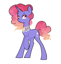 Size: 2385x2521 | Tagged: safe, artist:enifersuch, imported from derpibooru, oc, oc only, pony, unicorn, ethereal mane, female, high res, horn, jewelry, mare, raised hoof, simple background, starry mane, starry tail, tail, transparent background, unicorn oc