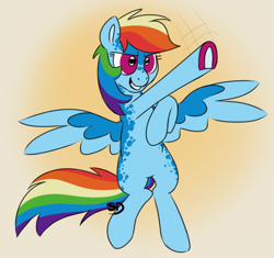 Size: 956x899 | Tagged: safe, artist:sallindaemon, imported from derpibooru, rainbow dash, pony, alternate design, solo