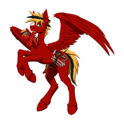 Size: 1400x1400 | Tagged: safe, artist:twotail813, imported from derpibooru, oc, oc only, oc:gear, pegasus, pony, derpibooru community collaboration, 2022 community collab, ear fluff, eyebrows, eyebrows visible through hair, grin, hammer, looking at you, male, plushie, simple background, smiling, smiling at you, solo, spread wings, stallion, tools, transparent background, unshorn fetlocks, wings, wrench