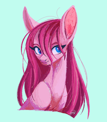 Size: 779x890 | Tagged: safe, artist:1an1, imported from derpibooru, pinkie pie, earth pony, pony, pinkamena diane pie, solo, straight hair