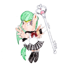 Size: 239x242 | Tagged: safe, artist:stallionmaidenstudio, imported from derpibooru, pegasus, pony, clothes, lowres, ponified, sailor pluto, sailor uniform, simple background, solo, traditional art, uniform, white background