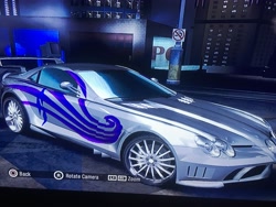Size: 4032x3024 | Tagged: safe, artist:carlos324, imported from derpibooru, rarity, unicorn, game screencap, mercedes-benz, mercedes-benz slr mclaren, need for speed, need for speed carbon, video game