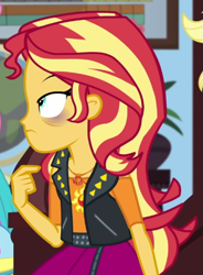 Size: 599x812 | Tagged: safe, imported from derpibooru, screencap, sunset shimmer, equestria girls, equestria girls series, holidays unwrapped, spoiler:eqg series (season 2), blizzard or bust, cropped, solo