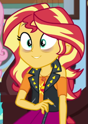 Size: 559x790 | Tagged: safe, imported from derpibooru, screencap, sunset shimmer, equestria girls, equestria girls series, holidays unwrapped, spoiler:eqg series (season 2), blizzard or bust, cropped, solo