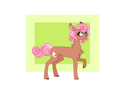 Size: 1041x768 | Tagged: safe, artist:enifersuch, imported from derpibooru, oc, oc only, earth pony, pony, chest fluff, earth pony oc, offspring, parent:cheese sandwich, parent:pinkie pie, parents:cheesepie, raised hoof, simple background, smiling, solo, transparent background