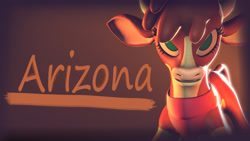 Size: 1280x720 | Tagged: safe, artist:cyberothedge, imported from derpibooru, cow, them's fightin' herds, 3d, arizona (tfh), community related, female, solo, source filmmaker