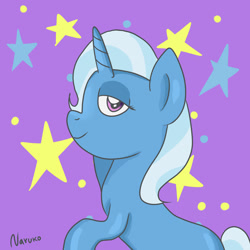 Size: 1024x1024 | Tagged: safe, artist:wrath-marionphauna, imported from derpibooru, trixie, unicorn, bedroom eyes, digital art, smiling, solo