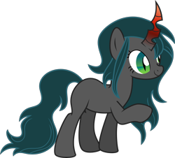 Size: 5277x4767 | Tagged: safe, artist:shootingstarsentry, imported from derpibooru, oc, oc:nightshade (digimonlover101), changepony, hybrid, absurd resolution, female, interspecies offspring, offspring, parent:king sombra, parent:queen chrysalis, parents:chrysombra, simple background, solo, transparent background, vector