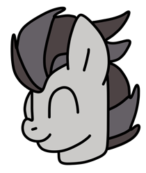 Size: 840x1000 | Tagged: safe, artist:jadeharmony, imported from derpibooru, oc, oc only, oc:keith (ice1517), earth pony, pony, icey-verse, bust, eyes closed, magical gay spawn, male, offspring, parent:button mash, parent:rumble, parents:rumblemash, simple background, solo, stallion, transparent background