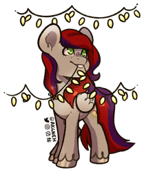 Size: 828x992 | Tagged: safe, artist:ak4neh, imported from derpibooru, oc, oc only, oc:evening prose, pegasus, pony, christmas, christmas lights, female, freckles, holiday, jewelry, mare, necklace, pearl necklace, simple background, solo, transparent background