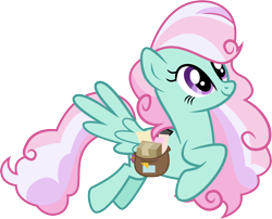 Size: 5788x4685 | Tagged: safe, artist:shootingstarsentry, imported from derpibooru, oc, oc:lilypad, pegasus, pony, absurd resolution, bag, female, mare, offspring, parent:doctor caballeron, parent:fluttershy, parents:caballershy, saddle bag, simple background, solo, transparent background, vector