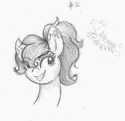 Size: 732x708 | Tagged: safe, artist:ask-y, imported from derpibooru, oc, oc only, earth pony, pony, bust, earth pony oc, female, grin, mare, smiling, solo, traditional art