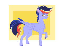 Size: 1041x768 | Tagged: safe, artist:enifersuch, imported from derpibooru, oc, oc only, pegasus, pony, chest fluff, colored hooves, grin, male, offspring, parent:rainbow dash, parent:soarin', parents:soarindash, pegasus oc, simple background, smiling, solo, stallion, transparent background, wings