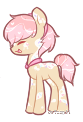 Size: 174x255 | Tagged: safe, artist:oniponii, imported from derpibooru, oc, oc only, earth pony, pony, earth pony oc, eyes closed, female, mare, simple background, smiling, transparent background