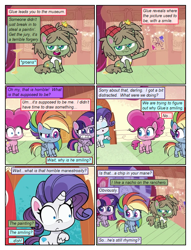 Size: 612x802 | Tagged: safe, artist:newbiespud, artist:swest, artist:winged cat, edit, edited screencap, imported from derpibooru, screencap, dishwater slog, pinkie pie, rainbow dash, rarity, twilight sparkle, alicorn, earth pony, pegasus, pony, unicorn, comic:friendship is dragons, my little pony: pony life, the best of the worst, collaboration, comic, dialogue, g4.5, hat, screencap comic, twilight sparkle (alicorn)