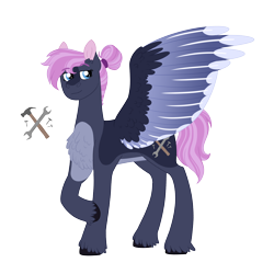 Size: 4000x4000 | Tagged: safe, artist:queenderpyturtle, imported from derpibooru, oc, oc:wonderstruck, pegasus, pony, absurd resolution, colored wings, female, mare, multicolored wings, simple background, solo, transparent background, wings