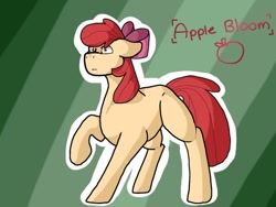 Size: 512x384 | Tagged: safe, artist:unknownfilters, imported from derpibooru, apple bloom, earth pony, pony, female, filly, solo