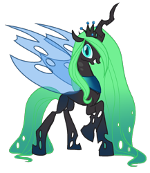 Size: 1000x1150 | Tagged: safe, artist:gihhbloonde, imported from derpibooru, oc, oc only, changeling queen, base used, beautiful, changeling queen oc, eyelashes, female, raised hoof, simple background, smiling, solo, transparent background