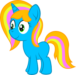 Size: 7661x7564 | Tagged: safe, derpibooru exclusive, imported from derpibooru, oc, oc only, pony, unicorn, absurd resolution, female, filly, full body, green eyes, horn, multicolored mane, multicolored tail, show accurate, simple background, smiling, solo, standing, tail, transparent background, unicorn oc