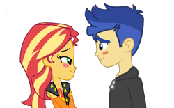 Size: 1000x620 | Tagged: safe, artist:cartoonmasterv3, imported from derpibooru, flash sentry, sunset shimmer, equestria girls, female, flashimmer, male, shipping, simple background, straight, transparent background