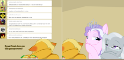 Size: 1802x878 | Tagged: safe, artist:askmerriweatherauthor, imported from derpibooru, diamond tiara, silver spoon, oc, oc:meadow lark (ask merriweather), pony, ask merriweather