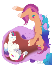 Size: 2800x3500 | Tagged: safe, artist:axidemythe, imported from derpibooru, izzy moonbow, sunny starscout, zipp storm, earth pony, pegasus, pony, unicorn, belly, big belly, commission, endosoma, eyes closed, female pred, female predator, fetish, g5, high res, huge belly, impossibly large belly, internal, izzypred, mare pred, mare predator, my little pony: a new generation, non-fatal vore, oral vore, same size vore, sketch, soft vore, vore, willing prey, willing vore, x-ray, ych result