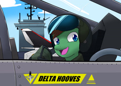 Size: 3035x2150 | Tagged: safe, artist:chef-cheiro, imported from derpibooru, oc, oc:delta hooves, pegasus, pony, aircraft, clothes, cockpit, fighter, fighter plane, flight helmet, flight suit, helmet, high res, jet, jet fighter, macross, military, military uniform, oxygen mask, pilot, plane, solo, uniform, vf-1 valkyrie