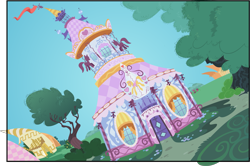 Size: 2323x1538 | Tagged: safe, artist:oxinfree, imported from derpibooru, double rainboom, background, carousel boutique, high res, no pony