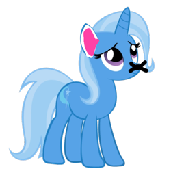 Size: 445x445 | Tagged: safe, artist:jharring14, imported from derpibooru, trixie, pony, unicorn, female, full body, horn, looking up, mare, purple eyes, simple background, solo, standing, tail, transparent background, two toned mane, two toned tail