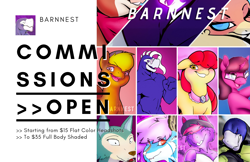 Size: 2000x1294 | Tagged: safe, artist:barnnest, imported from ponybooru, apple bloom, arizona cow, scootaloo, sweetie belle, velvet reindeer, oc, oc:acres, oc:heart drive, deer, earth pony, hybrid, original species, pony, unicorn, them's fightin' herds, beastars, bipedal, blonde, blonde mane, blushing, brown coat, clothes, community related, cowboy hat, cutie mark crusaders, earth pony oc, eye clipping through hair, eyes closed, fangs, female, filly, foal, glasses, hat, horn, legosi (beastars), looking at you, male, mare, one eye closed, open mouth, ponybooru mascot, red mane, smiling, stallion, text, unicorn oc, yellow coat