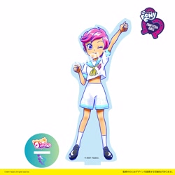 Size: 4206x4206 | Tagged: safe, imported from derpibooru, scootaloo, equestria girls, japanese, looking at you, obtrusive watermark, one eye closed, sailor moon, smiling, smiling at you, watermark, wink, winking at you