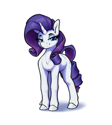 Size: 2427x2725 | Tagged: safe, artist:aquaticvibes, imported from derpibooru, rarity, pony, unicorn, female, high res, looking at you, mare, simple background, smiling, smirk, solo, white background