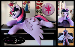 Size: 1280x815 | Tagged: safe, artist:purplenebulastudios, imported from derpibooru, twilight sparkle, alicorn, pony, irl, life size, photo, plushie, solo, twilight sparkle (alicorn)