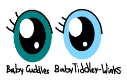 Size: 486x317 | Tagged: safe, artist:richup65, imported from derpibooru, baby cuddles, baby tiddlywinks, eye, eyelashes, eyes, g1, simple background, white background