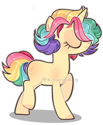 Size: 1067x1296 | Tagged: safe, artist:enifersuch, imported from derpibooru, oc, oc only, pony, unicorn, base used, eyelashes, eyes closed, frown, horn, multicolored hair, rainbow hair, raised hoof, simple background, solo, transparent background, unicorn oc