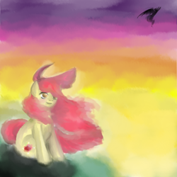 Size: 4000x4000 | Tagged: safe, artist:coco-drillo, imported from derpibooru, apple bloom, earth pony, pony, female, filly, solo