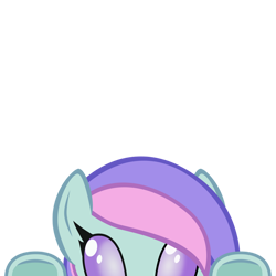 Size: 894x894 | Tagged: safe, artist:mrkat7214, imported from derpibooru, oc, oc only, oc:blissy, changedling, changeling, commission, cute, disguise, disguised changeling, peeking, simple background, solo, transparent background, ych result