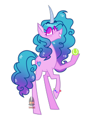 Size: 1280x1707 | Tagged: safe, artist:sonyakiii, imported from derpibooru, izzy moonbow, pony, unicorn, ball, female, g5, mare, my little pony: a new generation, solo, tennis ball