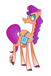 Size: 1270x1900 | Tagged: safe, artist:sonyakiii, imported from derpibooru, sunny starscout, earth pony, pony, bag, female, g5, mare, my little pony: a new generation, saddle bag, shoulder bag, solo