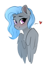 Size: 2407x3225 | Tagged: safe, artist:vetta, imported from derpibooru, oc, oc only, pegasus, pony, heart, high res, simple background, solo, white background