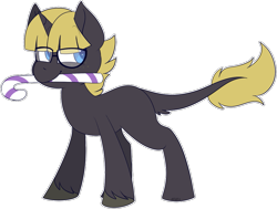 Size: 1009x761 | Tagged: safe, artist:jetjetj, imported from derpibooru, oc, oc only, oc:dreamer, pony, candy, candy cane, food, glasses, male, mouth hold, simple background, solo, stallion, transparent background