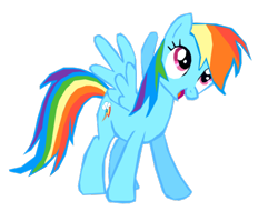 Size: 1280x974 | Tagged: safe, artist:benpictures1, imported from derpibooru, rainbow dash, pegasus, pony, friendship is magic, cute, dashabetes, female, full body, inkscape, looking up, mare, multicolored hair, multicolored mane, multicolored tail, open mouth, open smile, rainbow hair, rainbow tail, simple background, smiling, solo, spread wings, standing, tail, transparent background, vector, wings