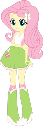 Size: 1442x4160 | Tagged: safe, artist:darkoverlords, imported from derpibooru, fluttershy, equestria girls, black background, boots, clothes, high heel boots, pigeon toed, shirt, shoes, simple background, skirt, socks, solo, transparent background, vector