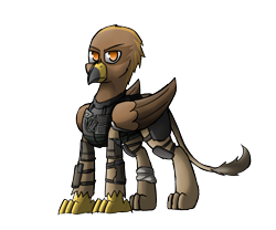 Size: 2400x2000 | Tagged: safe, artist:somber, imported from derpibooru, oc, oc only, oc:gerhard, griffon, armor, clothes, griffon oc, high res, male, shading, simple background, solo, transparent background