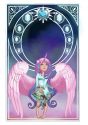 Size: 2379x3375 | Tagged: safe, artist:moryartix, imported from derpibooru, human, alicorn humanization, barefoot, clothes, crystal heart, feet, female, high res, horned humanization, humanized, simple background, smiling, solo, transparent background, winged humanization