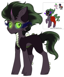 Size: 1409x1696 | Tagged: safe, artist:beamybutt, artist:monogy, imported from derpibooru, king sombra, spike, oc, dracony, dragon, hybrid, pony, unicorn, base used, ear fluff, magical gay spawn, male, offspring, parent:king sombra, parent:spike, simple background, sombra eyes, stallion, transparent background, winged spike, wings